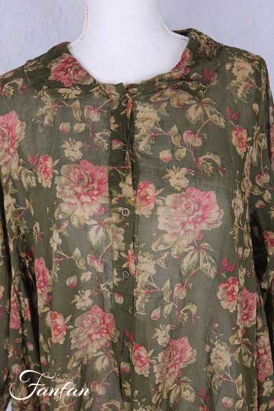 Les Ours Camila shirt Mousse Cotton flowers