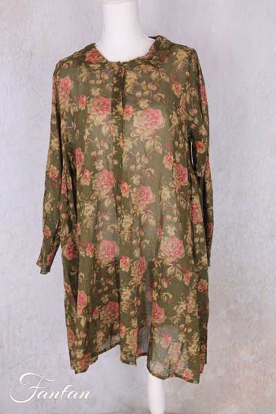 Les Ours Camila shirt Mousse Cotton flowers