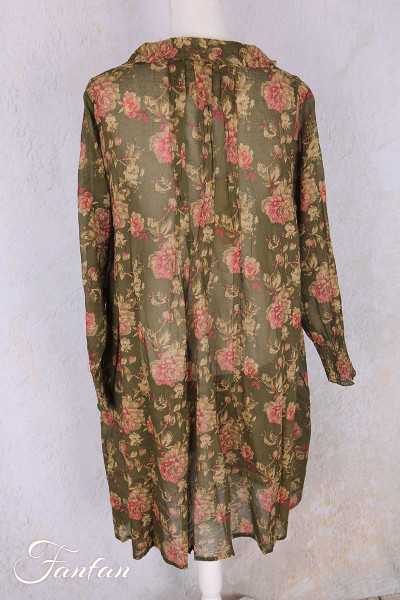 Les Ours Camila shirt Mousse Cotton flowers