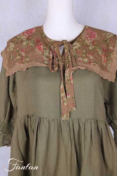 Les Ours Florentine linen dress Mousse
