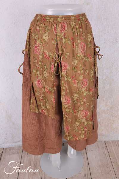 Les Ours Lorea Hose Grober Velours Rosenholz aus Baumwolle