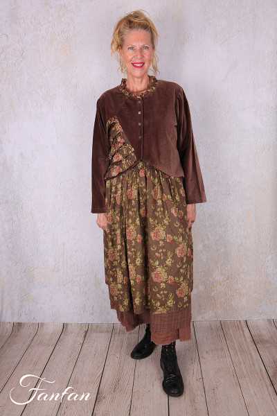 Les Ours Veste Liane Velours Ras Bois de Rose