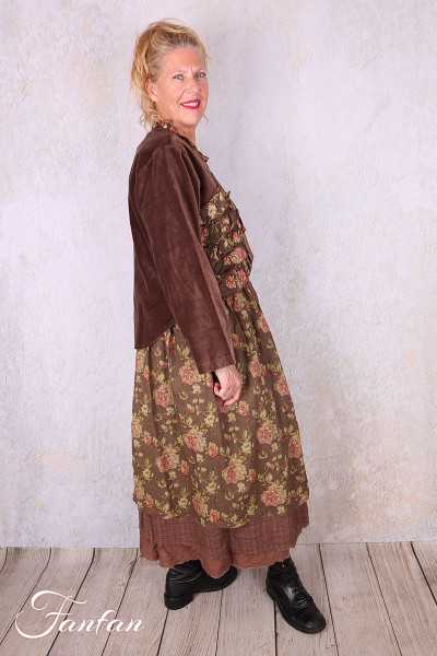 Les Ours Veste Liane Velours Ras Bois de Rose