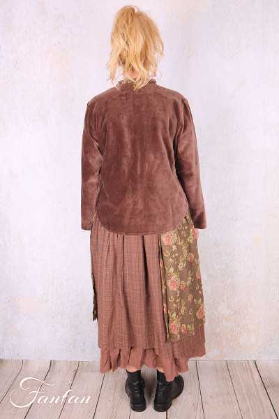 Les Ours Veste Liane Velours Ras Bois de Rose