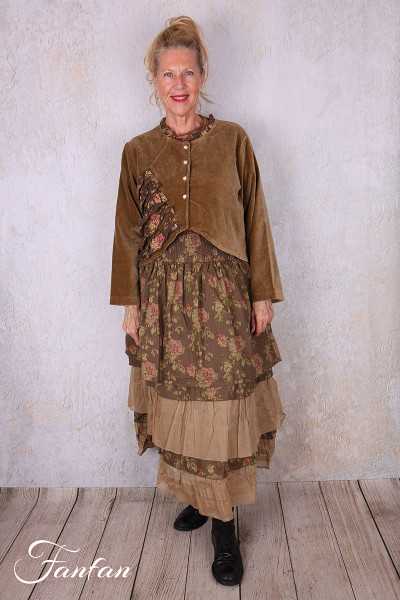Les Ours Veste Liane Velours Ras Cognac