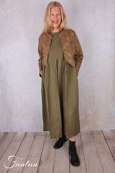 Les Ours Veste Liane Coton Cognac Fleurs