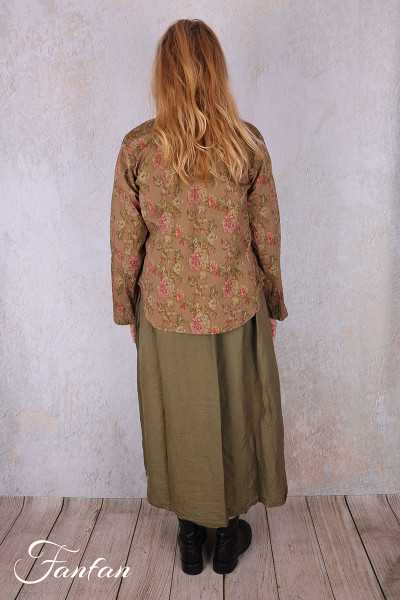 Les Ours Veste Liane Coton Cognac Fleurs