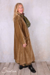 Les Ours Manteau Lowen Velours Ras Cognac