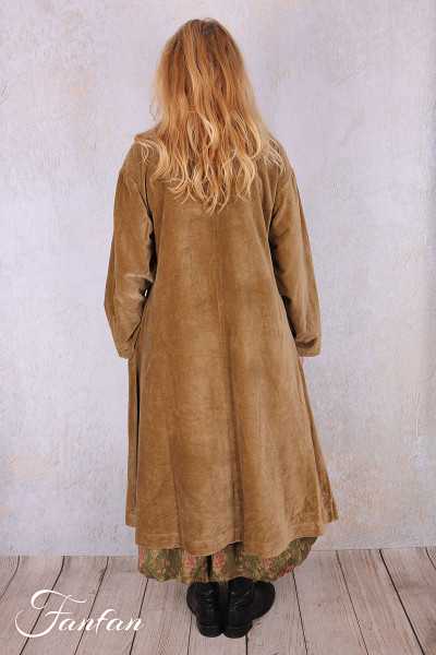 Les Ours Manteau Lowen Velours Ras Cognac