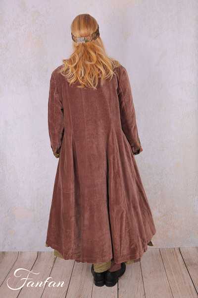 Les Ours Manteau Ayden Velours Ras Bois de Rose