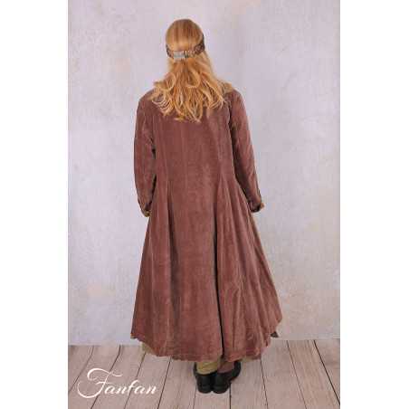 Les Ours Manteau Ayden Velours Ras Bois de Rose
