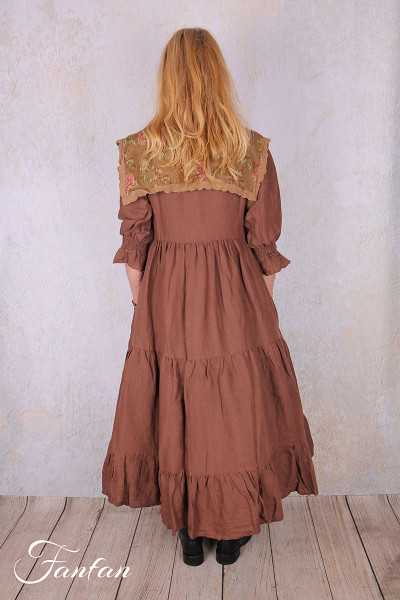 Les Ours Robe Florentine lin Bois de Rose