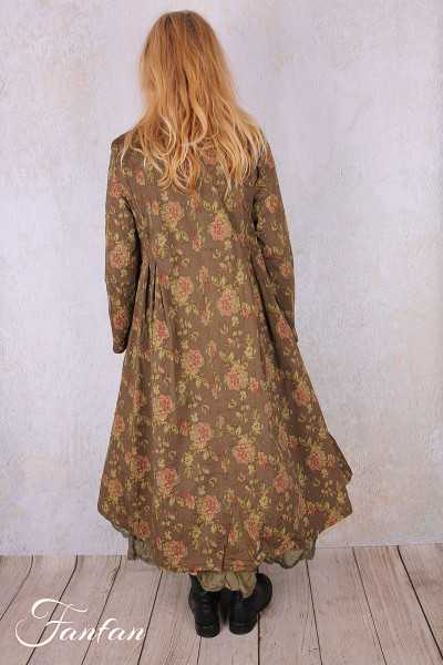 Les Ours Manteau Tiago Popeline Havane Fleurs