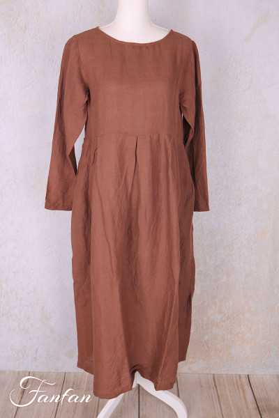 Les Ours Robe lin Evan Bois de Rose