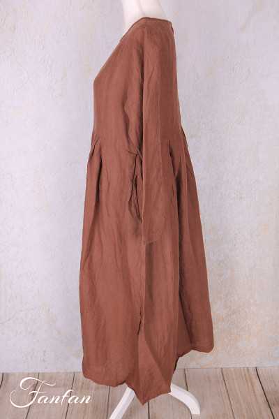 Les Ours Robe lin Evan Bois de Rose