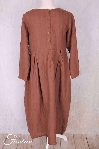 Les Ours Robe lin Evan Bois de Rose