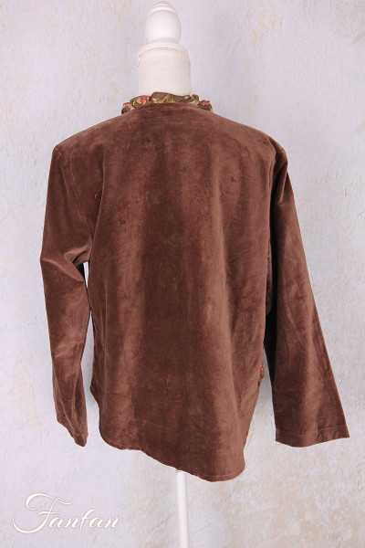 Les Ours Veste Liane Velours Ras Bois de Rose