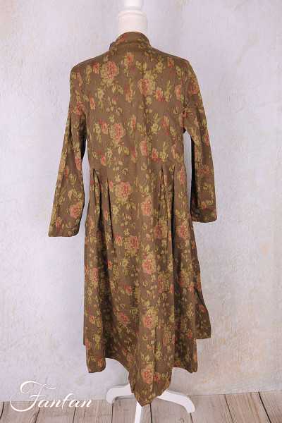 Les Ours Manteau Tiago Popeline Havane Fleurs