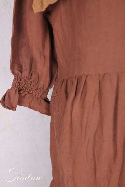 Les Ours Robe Florentine lin Bois de Rose