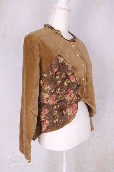 Les Ours Veste Liane Velours Ras Cognac