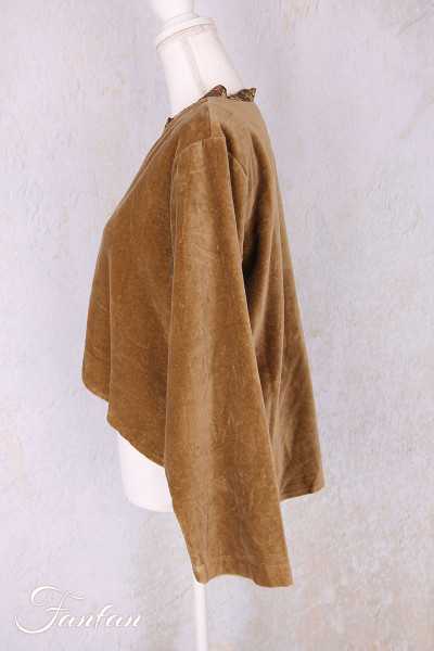 Les Ours Veste Liane Velours Ras Cognac