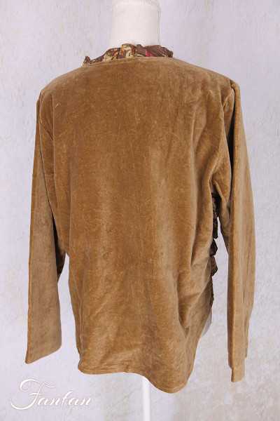 Les Ours Veste Liane Velours Ras Cognac