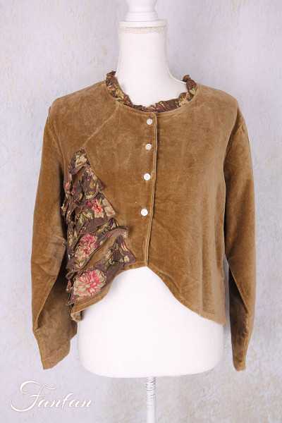 Les Ours Veste Liane Velours Ras Cognac