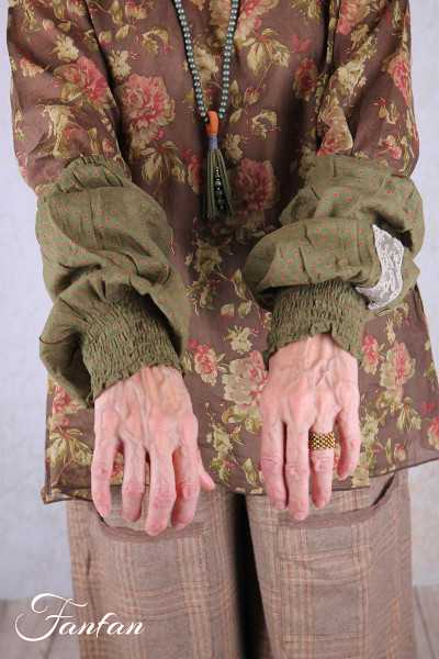 Les Ours Manchettes Mousse Pois en Coton