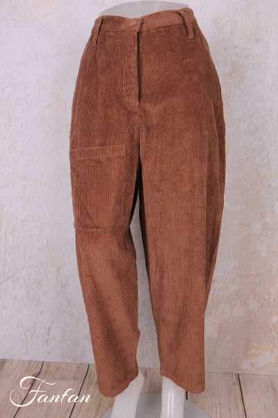 Les Ours Pantalon Gaston Gros Velours Bois de rose en Coto