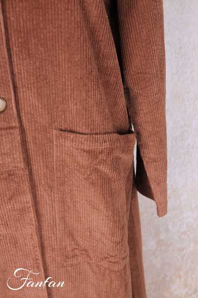 Les Ours Manteau Lowen Velours Côtelé Bois de Rose