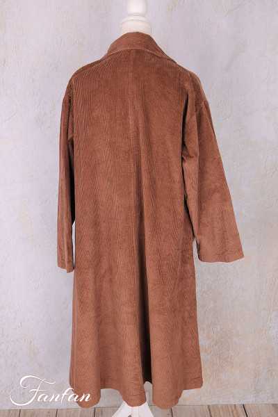 Les Ours Manteau Lowen Velours Côtelé Bois de Rose
