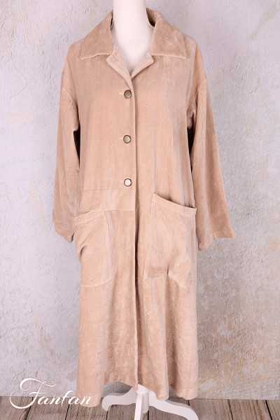 Les Ours Manteau Lowen Velours Ras Rose