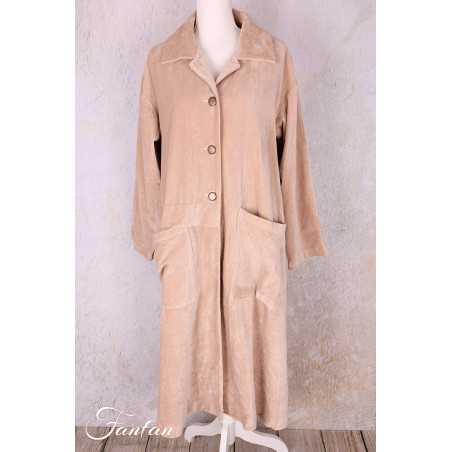 Les Ours Manteau Lowen Velours Ras Rose