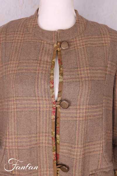 Les Ours Manteau Ayden Écossais Laine