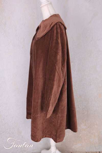 Les Ours Manteau Loune Velours Ras Bois de Rose