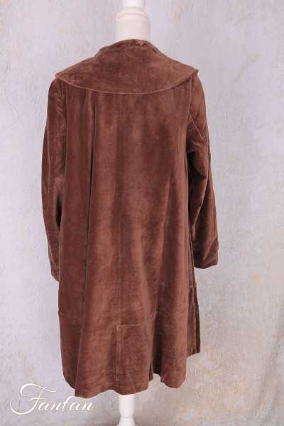 Les Ours Manteau Loune Velours Ras Bois de Rose