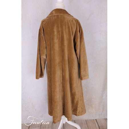 Les Ours Manteau Lowen Velours Ras Cognac