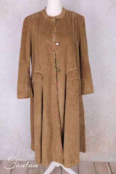 Les Ours Manteau Ayden Gros Velours Cognac