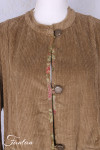 Les Ours Manteau Ayden Gros Velours Cognac