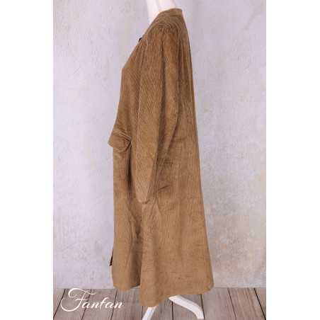 Les Ours Manteau Ayden Gros Velours Cognac