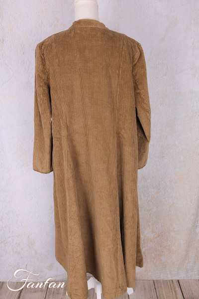 Les Ours Manteau Ayden Gros Velours Cognac