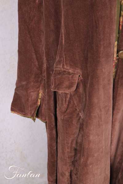 Les Ours Manteau Ayden Velours Ras Bois de Rose