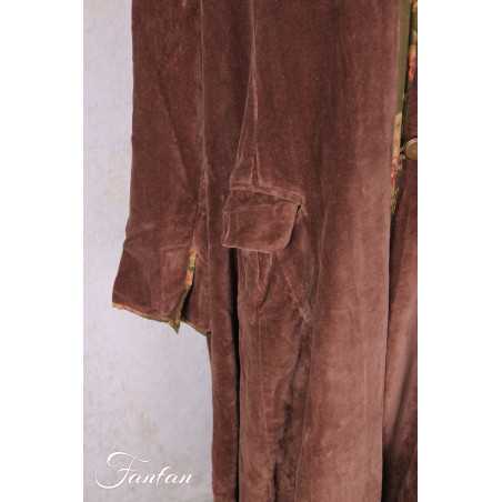 Les Ours Manteau Ayden Velours Ras Bois de Rose