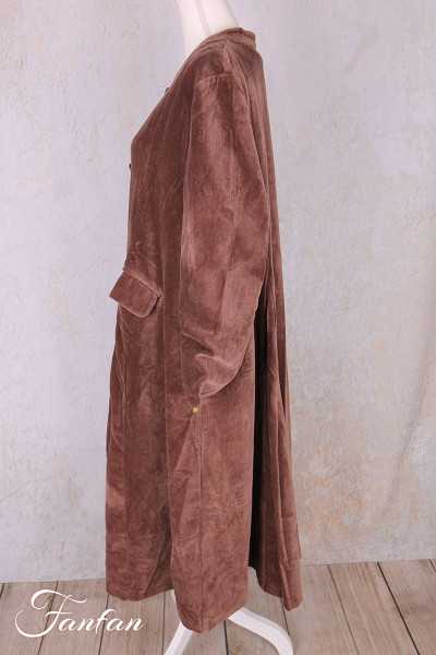 Les Ours Manteau Ayden Velours Ras Bois de Rose