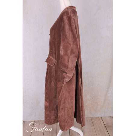 Les Ours Manteau Ayden Velours Ras Bois de Rose