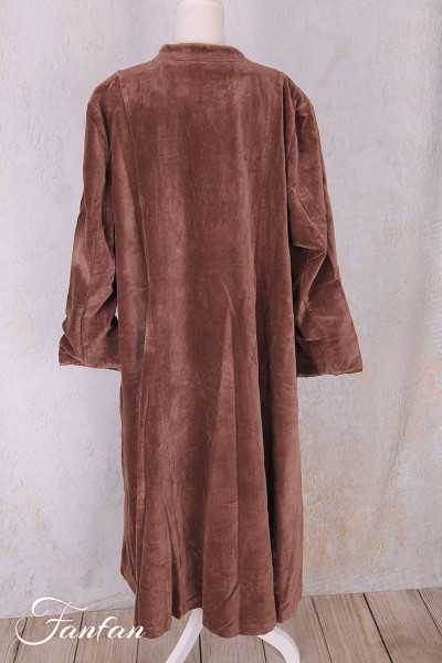 Les Ours Manteau Ayden Velours Ras Bois de Rose