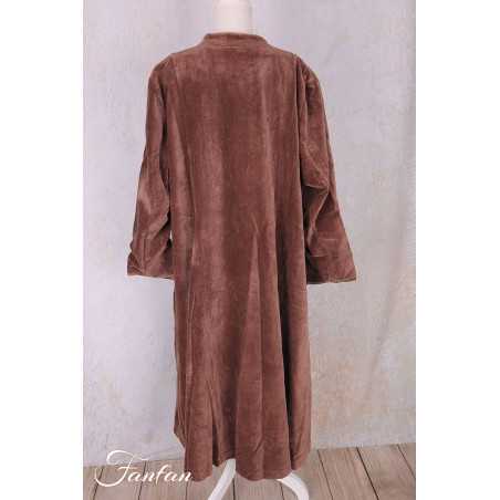 Les Ours Manteau Ayden Velours Ras Bois de Rose
