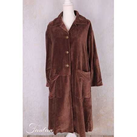 Les Ours Manteau Lowen Velours Ras Bois de Rose