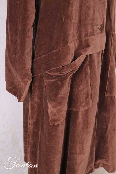 Les Ours Manteau Lowen Velours Ras Bois de Rose