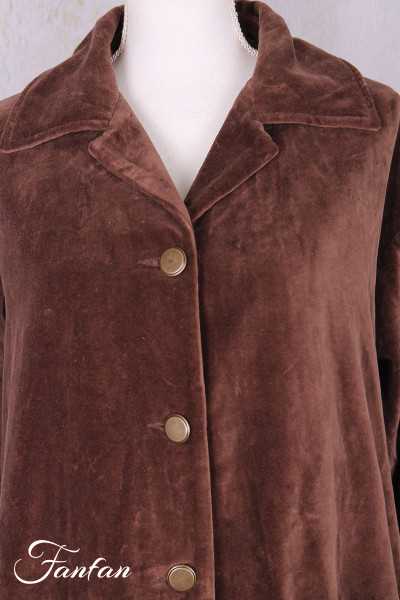 Les Ours Manteau Lowen Velours Ras Bois de Rose